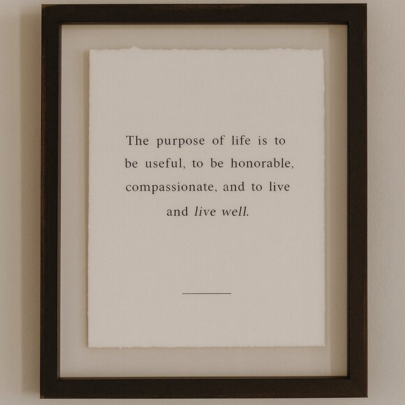 NWT Modern Contemporary Glass Framed Inspirational Quote Wall Sign Art Print - Picture 1 of 9